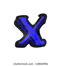 cartoon letter x