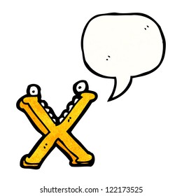 cartoon letter x