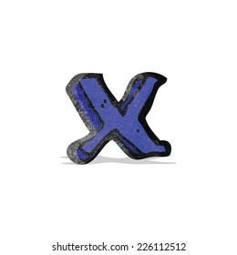 cartoon letter x