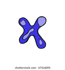 cartoon letter x
