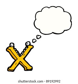 cartoon letter x