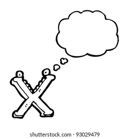 cartoon letter x