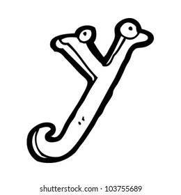cartoon letter y