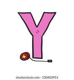 Cartoon Letter Y