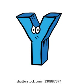 Cartoon Letter Y