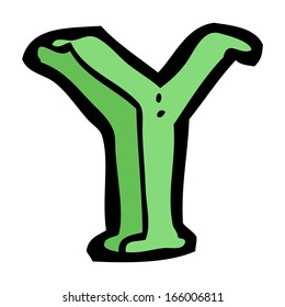 cartoon letter Y