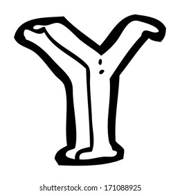 cartoon letter Y