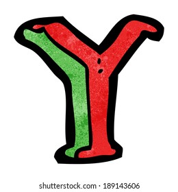 cartoon letter Y