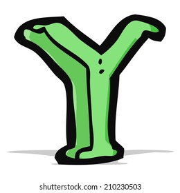 cartoon letter y