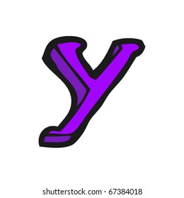 cartoon letter y