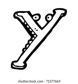 cartoon letter y