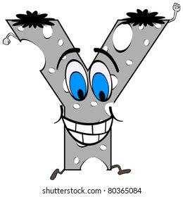 cartoon letter y