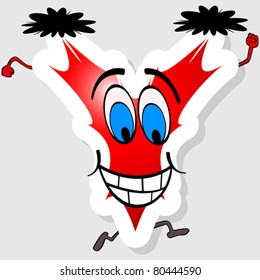 cartoon letter y