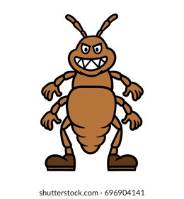 Cartoon Lice or Insect Character