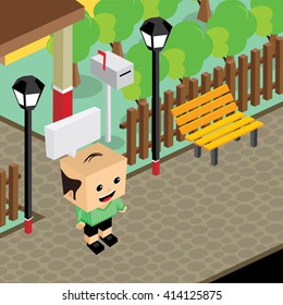 cartoon life isometric