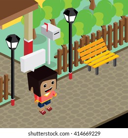 cartoon life isometric