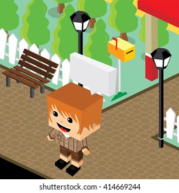 cartoon life isometric