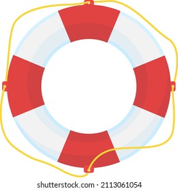 Cartoon lifebuoy. Marine safety symbol. Life saver
