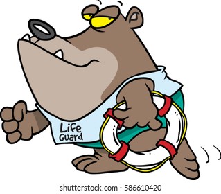 cartoon lifeguard bear