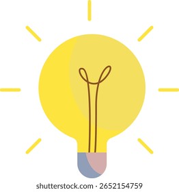 Ilustración del icono de la idea de la bombilla de la historieta