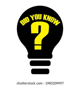 Cartoon light bulb question mark. Answer question sign. Lightbulb icon. Vector illustration. EPS 10.