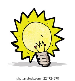 símbolo de la bombilla de dibujos animados
