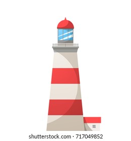 Cartoon Light house illustration. Vector eps 10