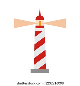 Cartoon lighthouse. lighthouse vector illustration. Sea lighthouse icon
