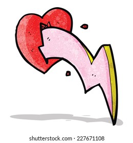cartoon lighting bolt heart