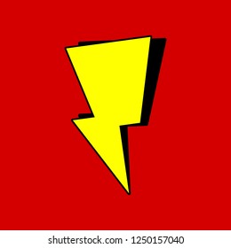 Cartoon Lightning. Flash Clip Art. Vector illustration.