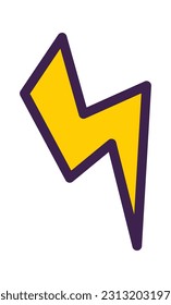 Cartoon Lightning Icon Vector Illustration