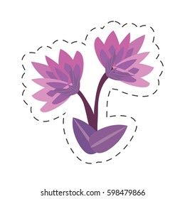 cartoon lily flower image vector illustration eps 10