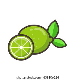 cartoon lime vector