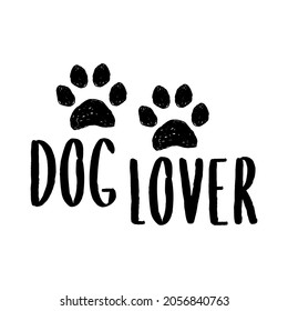 Cartoon line pattern. dogs sketch. vector dogs quote signs. Lovers silhouette. for poster design, postcard, t-shirt print or mug print animal lover