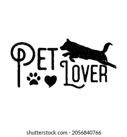 Cartoon line pattern. dogs sketch. vector dogs quote signs. Lovers silhouette. for poster design, postcard, t-shirt print or mug print animal lover