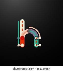Cartoon linear letters icons. Modern funny logo concept