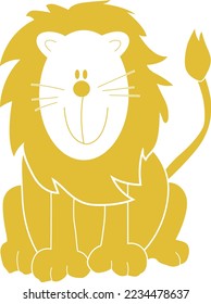 Cartoon Lion Clipart  - (Editable file) Vector Illustration