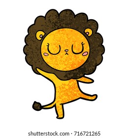 Cartoon-Löwe-Tanz