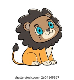Cartoon lion design art vector