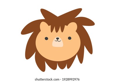 Cartoon Lion Funny Vector Illustration