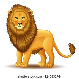 Cartoon Lion king isolated on white background