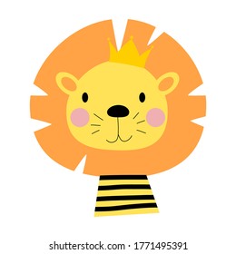 Cartoon Lion King Vector Illustration EPS10