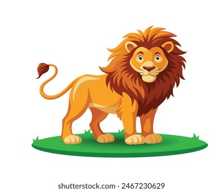 Un león de dibujos animados es un personaje animado conocido por su majestuosa melena y su espíritu valiente. A menudo aparece en cuentos y espectáculos infantiles, simbolizando valentía y liderazgo.