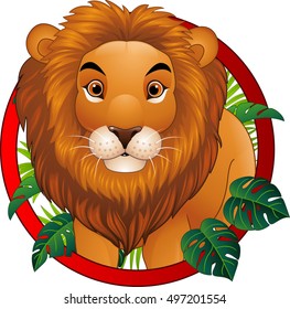 Cartoon lion mascot