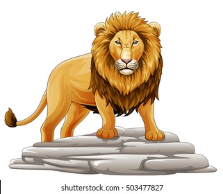 Mascota del león de caricatura