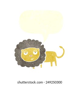 cartoon lion with speech bubble