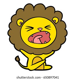 cartoon lion throwing tantrum