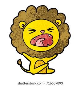 cartoon lion throwing tantrum