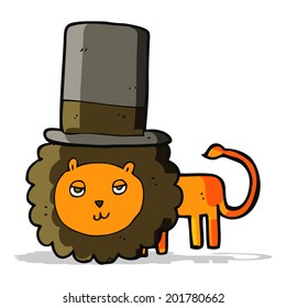 cartoon lion in top hat