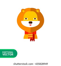 Cartoon Lion Vector Icon